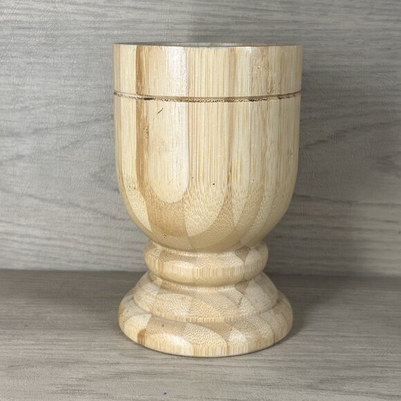 IMUSA Multipurpose Kitchen Essentials Natural Brown Bamboo Mortar - Picture 1 of 4